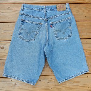 Vintage Levi's 569 Student Denim Blue Jean Shorts Loose Straight Fit Siz…